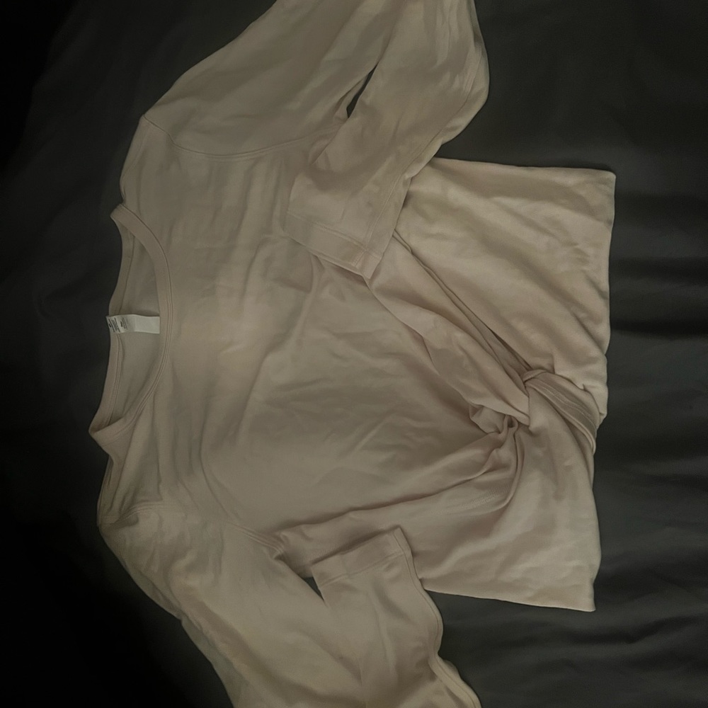 Pink tie long sleeve